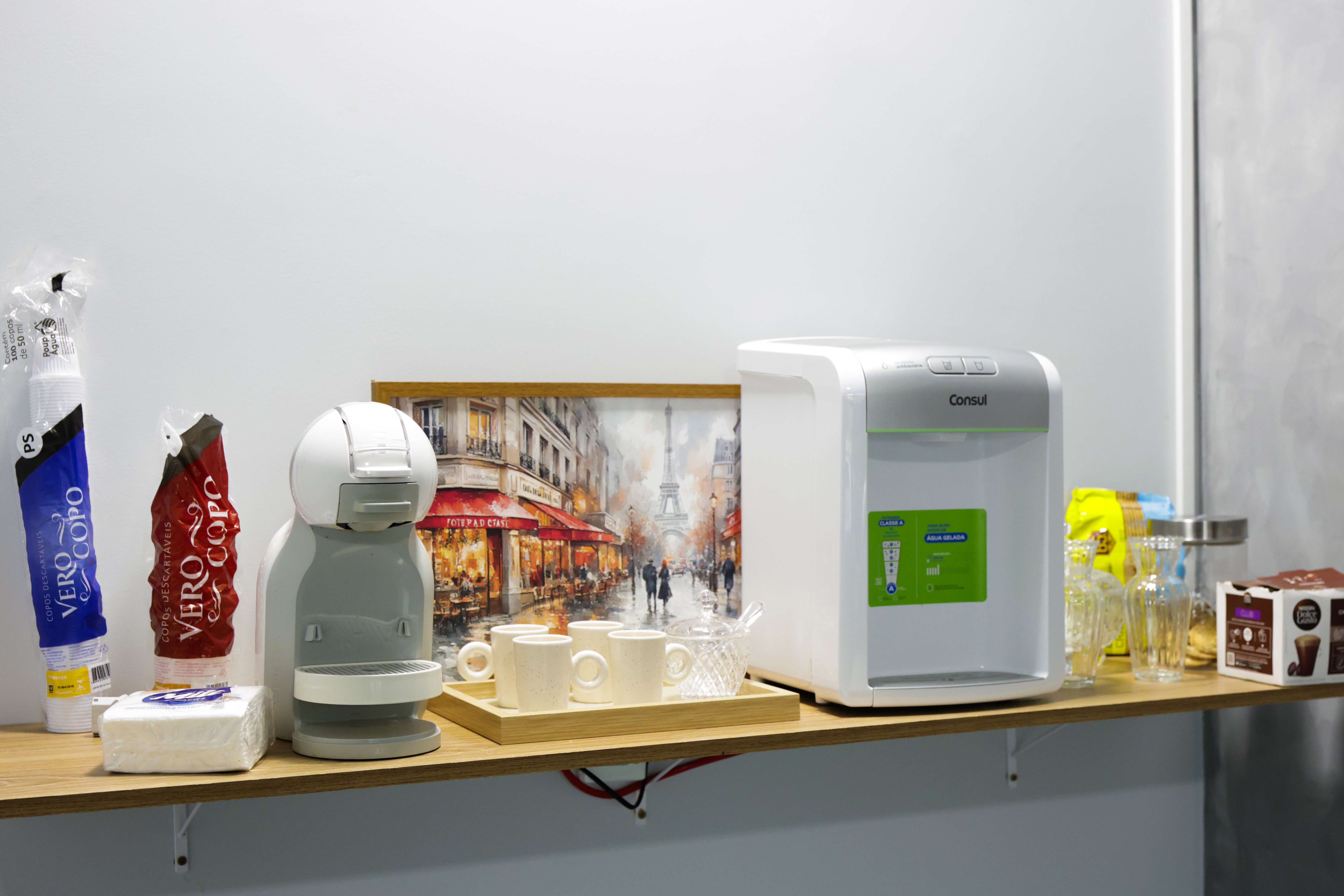 Espaço de café para clientes